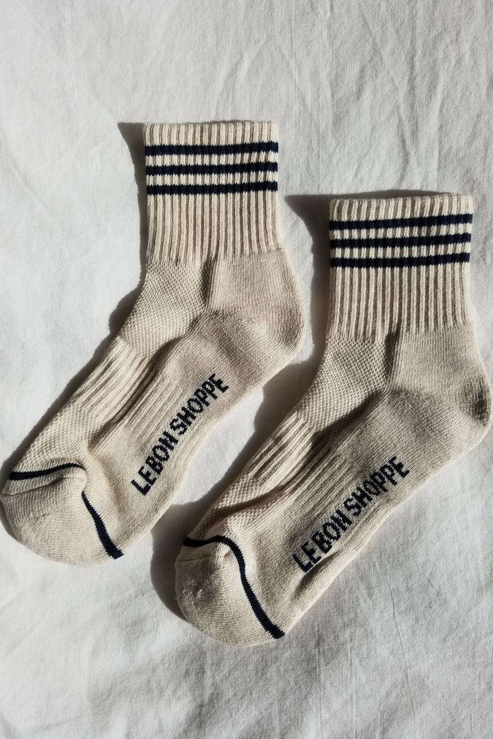 Girlfriend Socks - Oatmeal Stripe