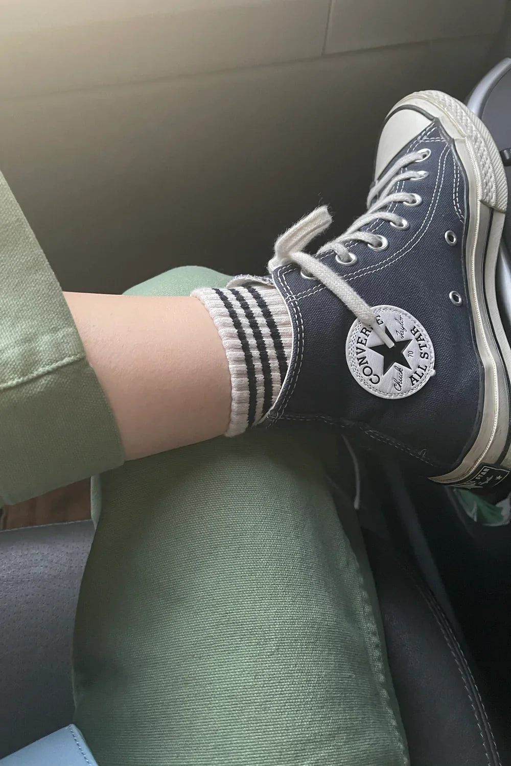Girlfriend Socks - Oatmeal Stripe