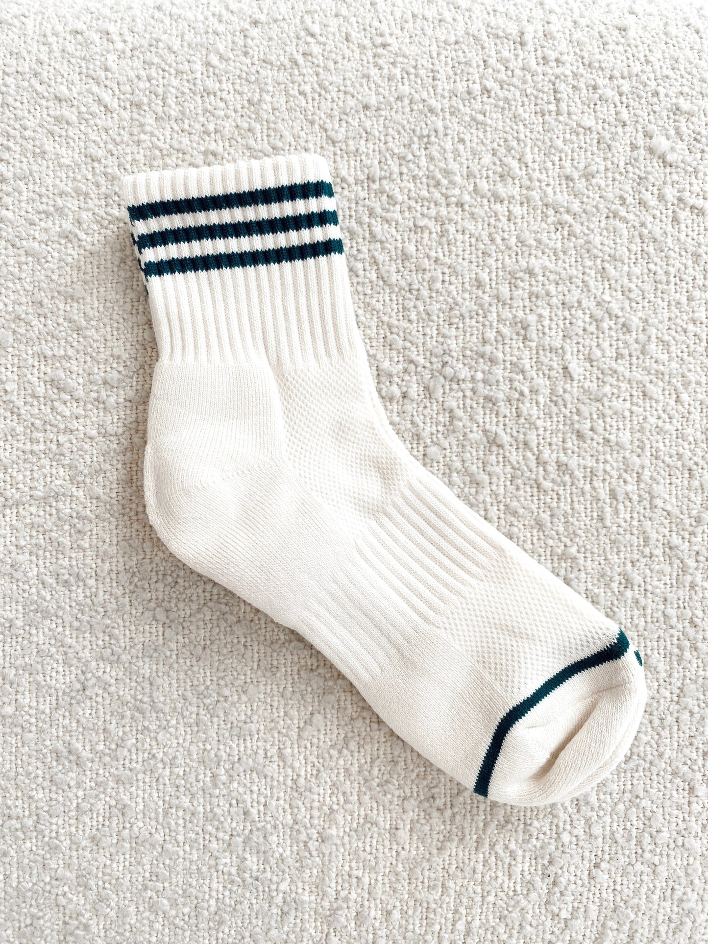 Girlfriend Socks - Egret Stripe